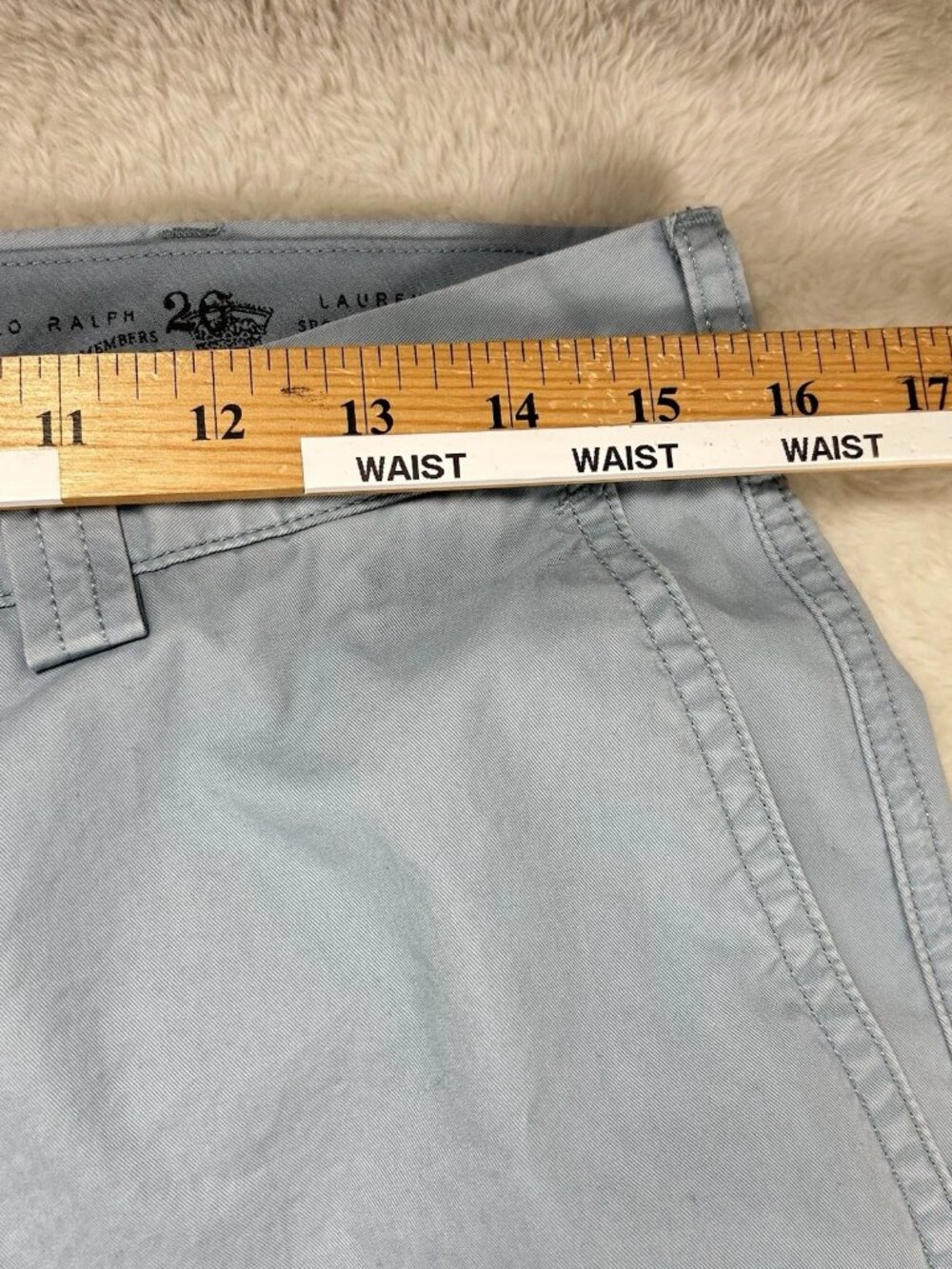 Polo Ralph Lauren Suffield Pants 31x32 Light Blue Solid Pima Cotton (Tag-32x32) - Picture 5 of 15